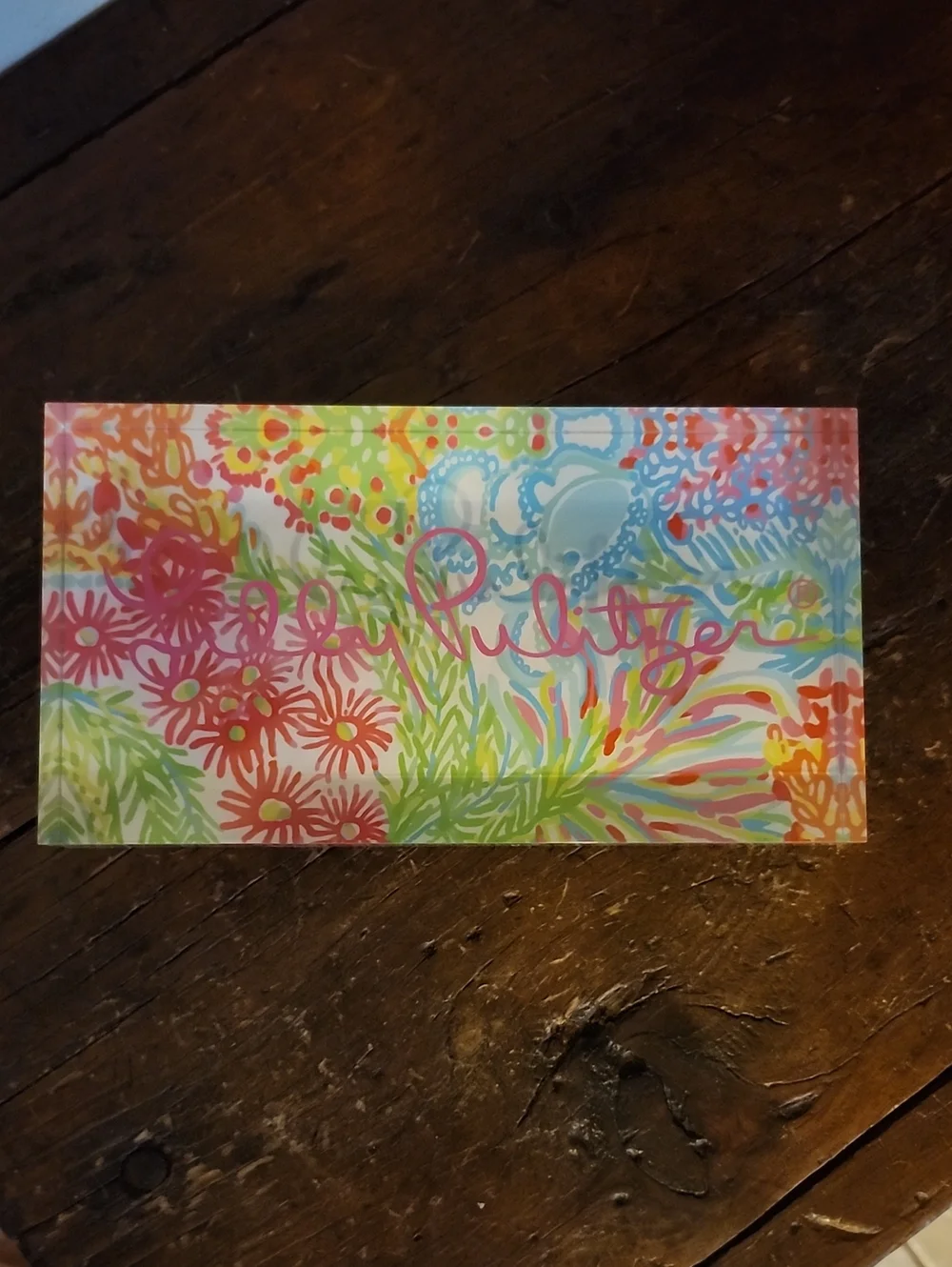 Vtg Lilly Pulitzer Colorful Acrylic Store Display Plaque